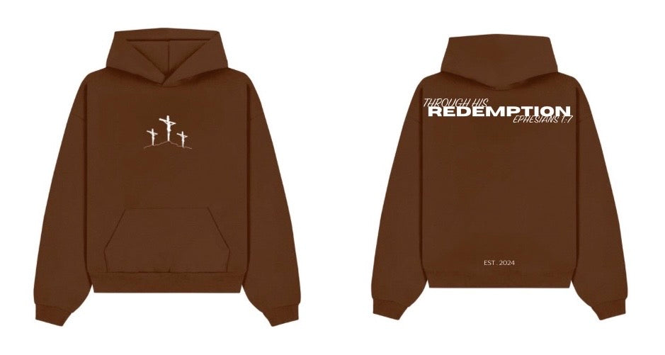 001 | REDEEMD OVERSIZED HOODIE “BROWN”