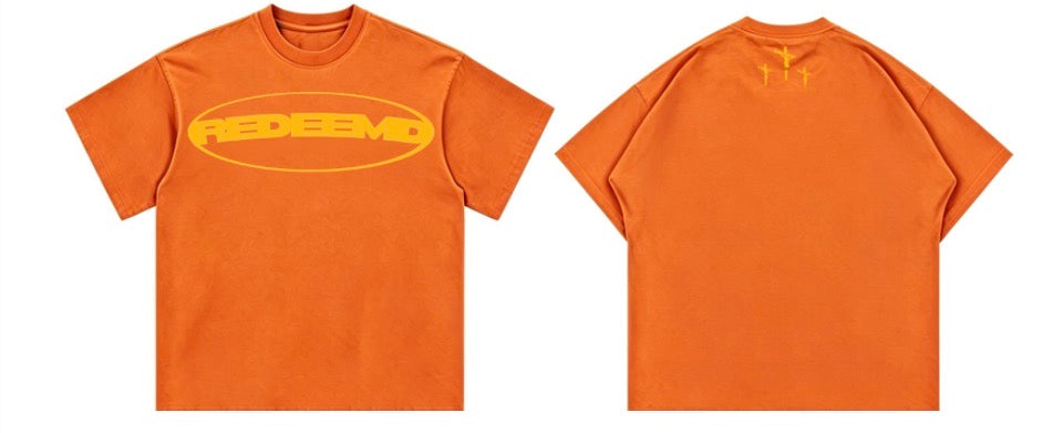 002 | REDEEM’D BOX-FITTED TEE “ORANGE & MUSTARD”